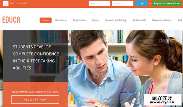 Educa in 30 Fresh and Free PSD Website Templates