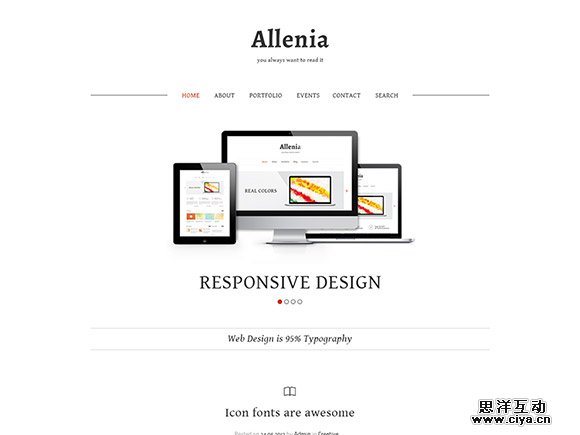 Allenia in 30 Fresh and Free PSD Website Templates