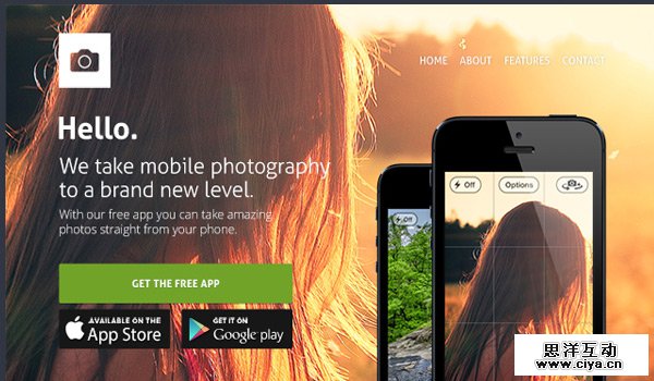 Free App in 30 Fresh and Free PSD Website Templates