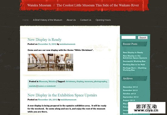 WordPress Museum Sites - Waiuku Museum