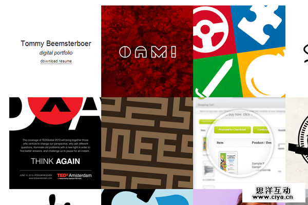 tom beemsterboer digital portfolio design