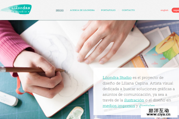 ospina portfolio website layout studio