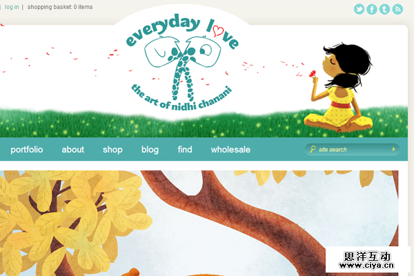 nidhi chanani illustration portfolio website layout