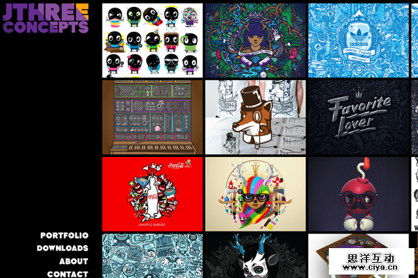 jared nickerson portfolio website layout