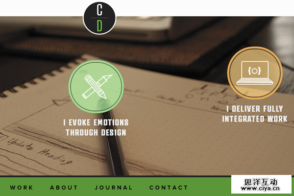 chris dasie website portfolio layout