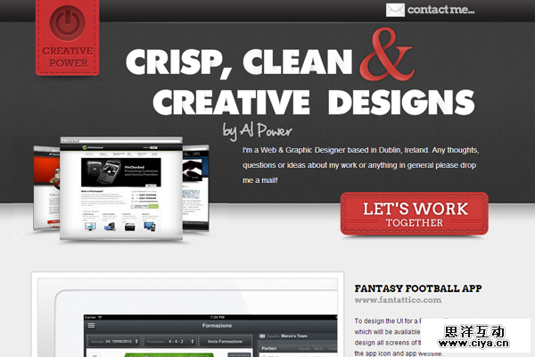 Alan Power website portfolio design