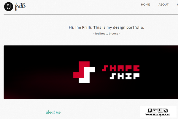 friolaugur jonsson website portfolio layout