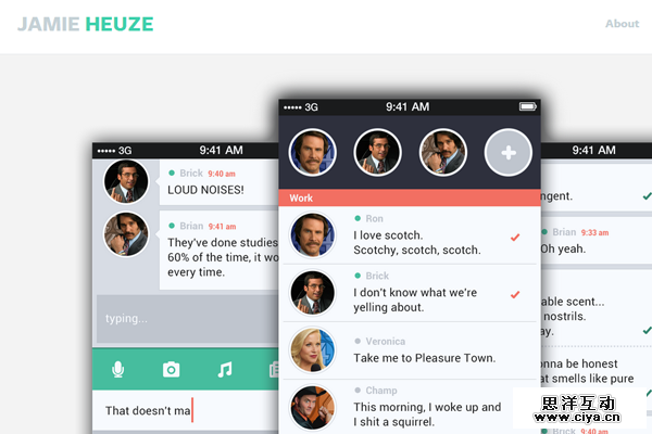 jamie heuze website designer layout inspiration