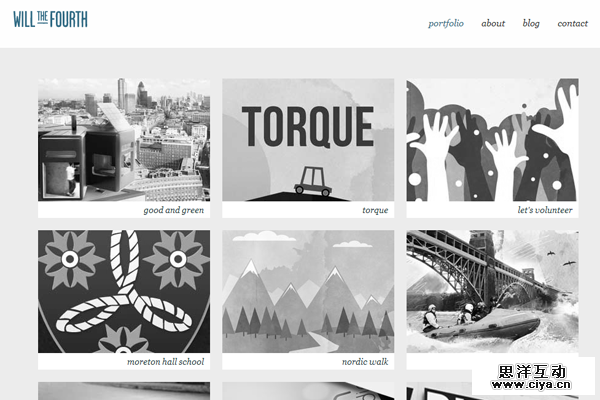 will william gilbert portfolio website layout
