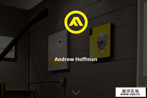 andrew hoffman portfolio website layout