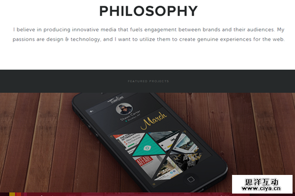 cody sielawa portfolio website layout