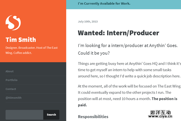 designer developer creative portfolio tim smith