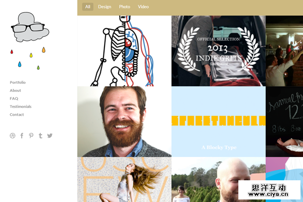 john rainwater portfolio website layout