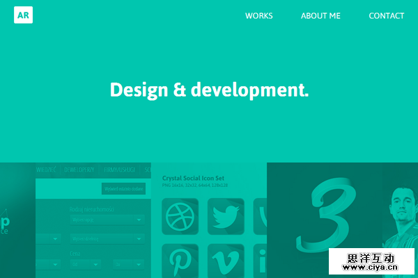 arkadiusz radek website portfolio layout design