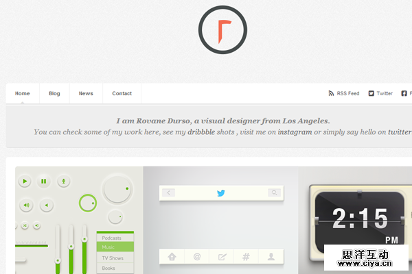 rovane durso portfolio website layout