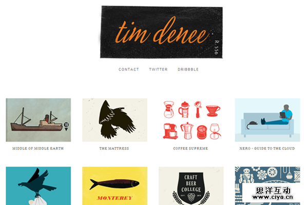 tim denee website layout designer graphics