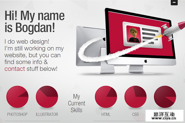 bogdan rosu website portfolio layout