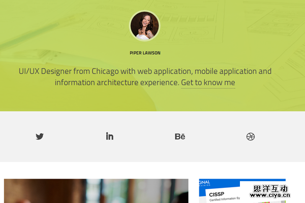 piper lawson portfolio website layout