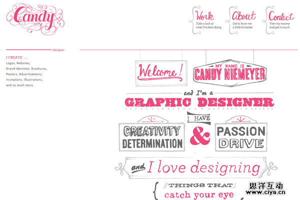 candy niemeyer website portfolio pink design