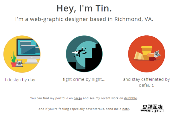 tin nguyen portfolio website layout