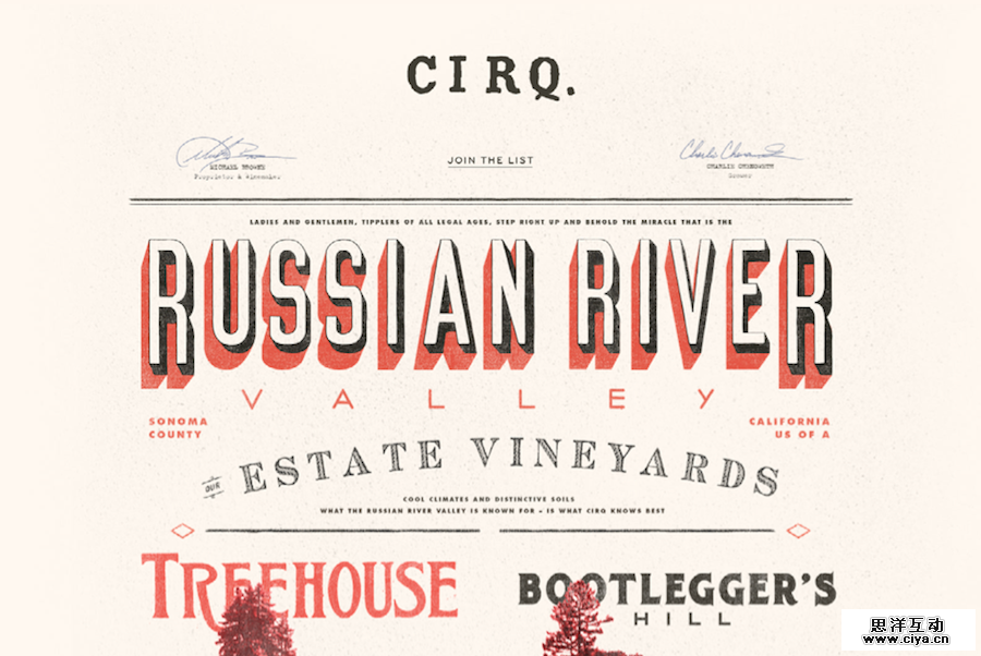 CIRQ mix typography match