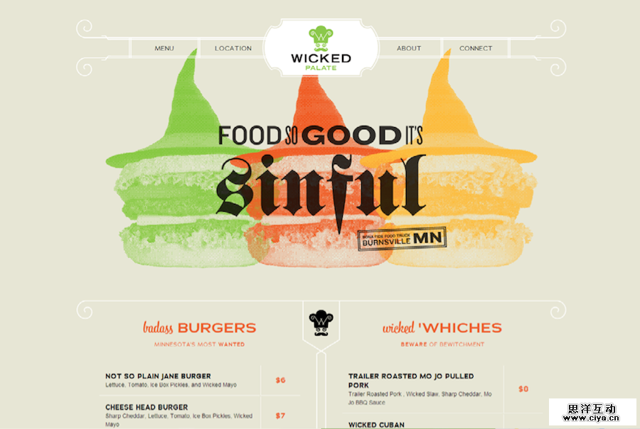 Wicked Palate mix typography match