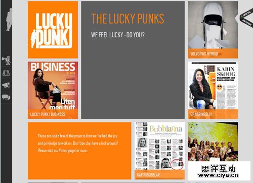 网格布局网页 Lucky Punk