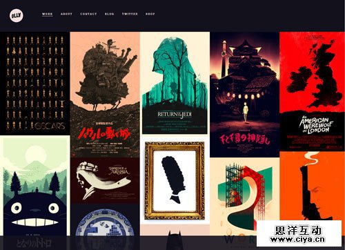 网格布局网页 Olly Moss