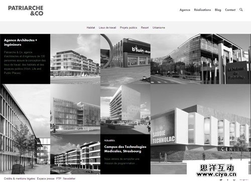 网格布局网页 Patriarche & Co