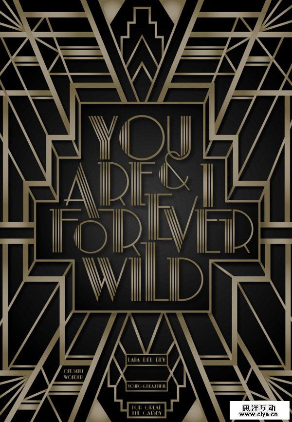 Forever Wild by Alison AJ Zhu in Showcase of Art Deco Typography