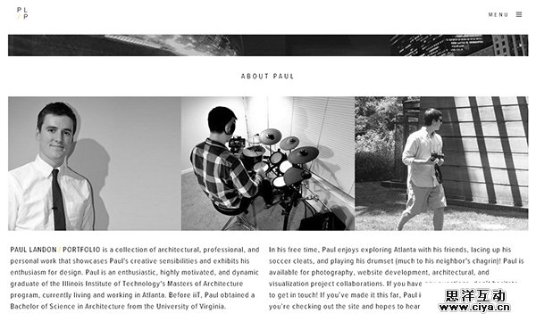 paul landon in 35 Minimalistic Website Designs for December 2013