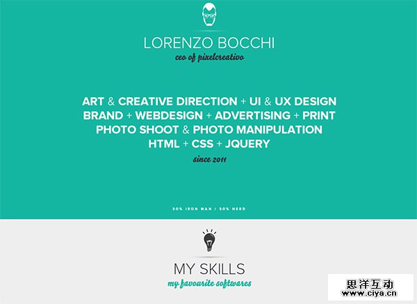 Lorenzo Bocchi in 35 Minimalistic Website Designs for December 2013