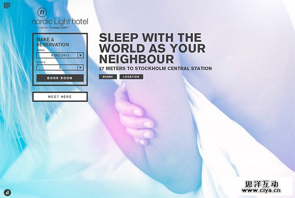 Nordic Light Hotel in 35 Minimalistic Website Designs for December 2013