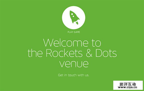 Rockets and Dots in 35 Minimalistic Website Designs for December 2013