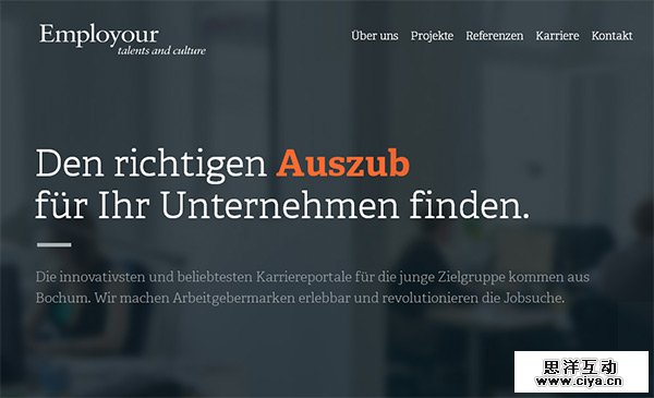 Employour in 50 Dark Web Designs for Inspiration