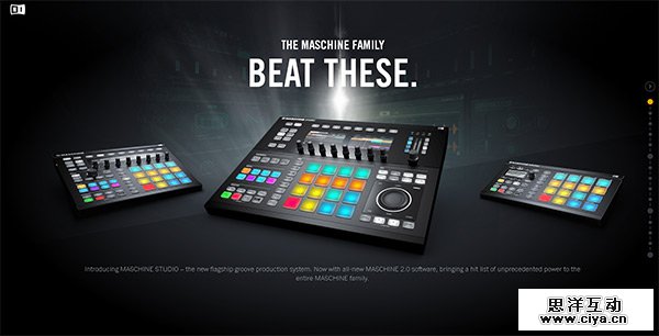 The New Machine Family in 50 Dark Web Designs for Inspiration