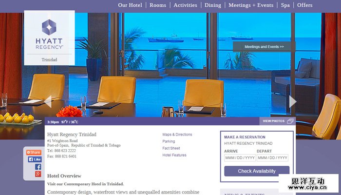 trinidad tobago hotel website design