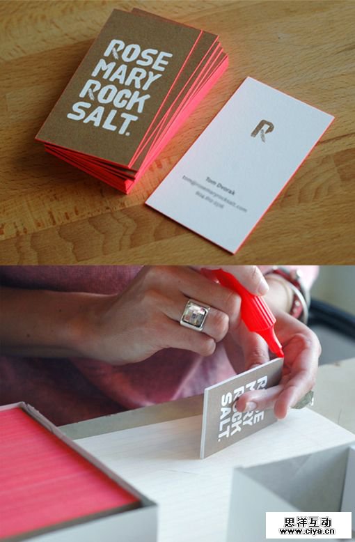 Bright Edge Painted Business Card