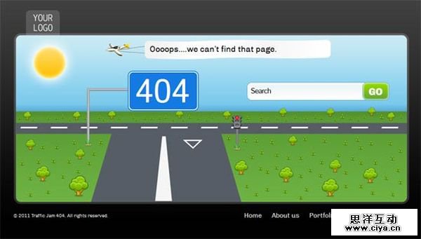 Free HTML 404 Error Template