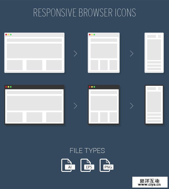 Free Responsive Browser Icons PSD