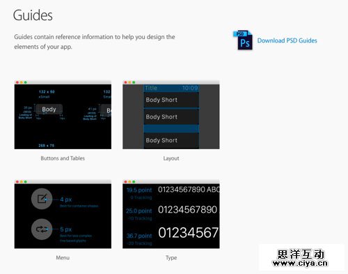 apple watch 规范设计模板