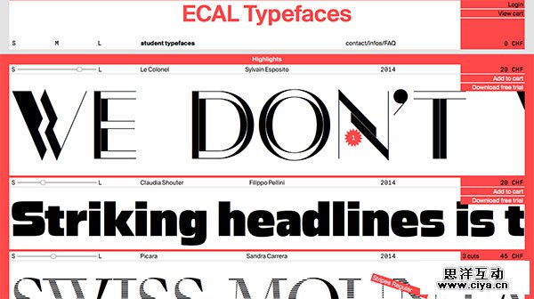 ECAL Typefaces