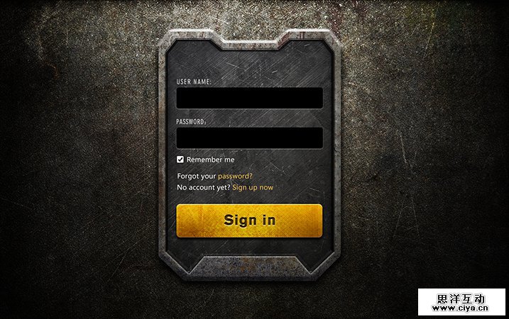 国外实例教程！手把手教你制作质感游戏登录框