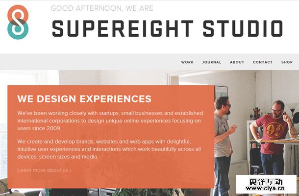 supereight studio uk website layout