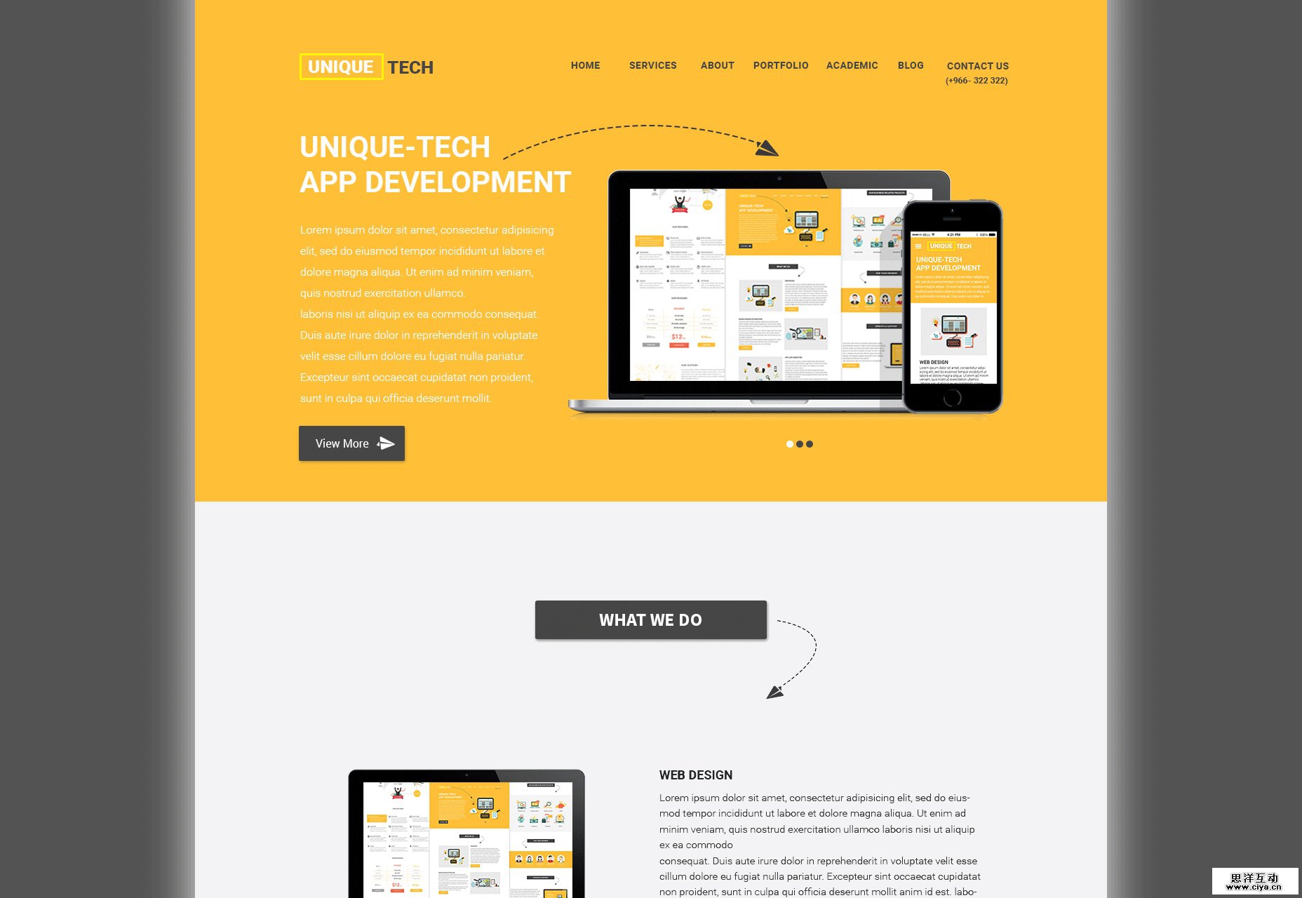 unique-tech-website-flat-style-ui