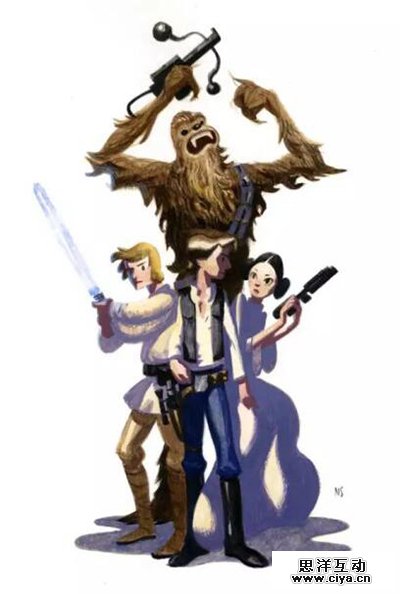 全球50位顶尖插画师笔下的《星球大战》，情怀满满，热血沸腾！