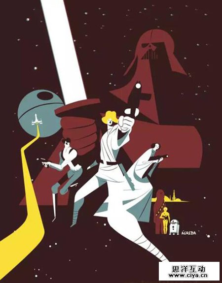 全球50位顶尖插画师笔下的《星球大战》，情怀满满，热血沸腾！
