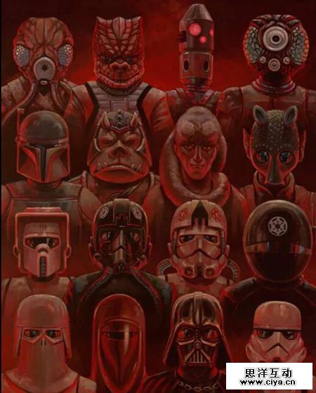 全球50位顶尖插画师笔下的《星球大战》，情怀满满，热血沸腾！