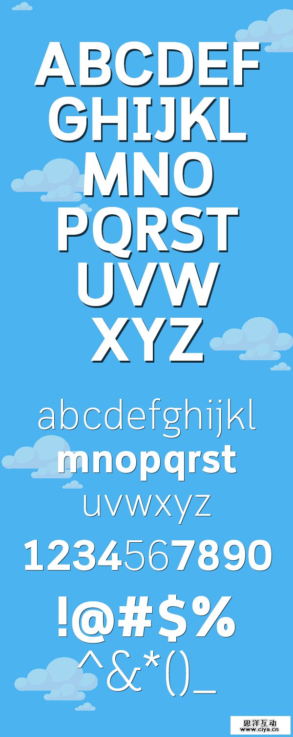 Cloud Sans Font Letters