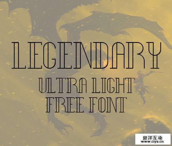 Legendary Ultra Light Free Font Legendary Ultra Light Free Font